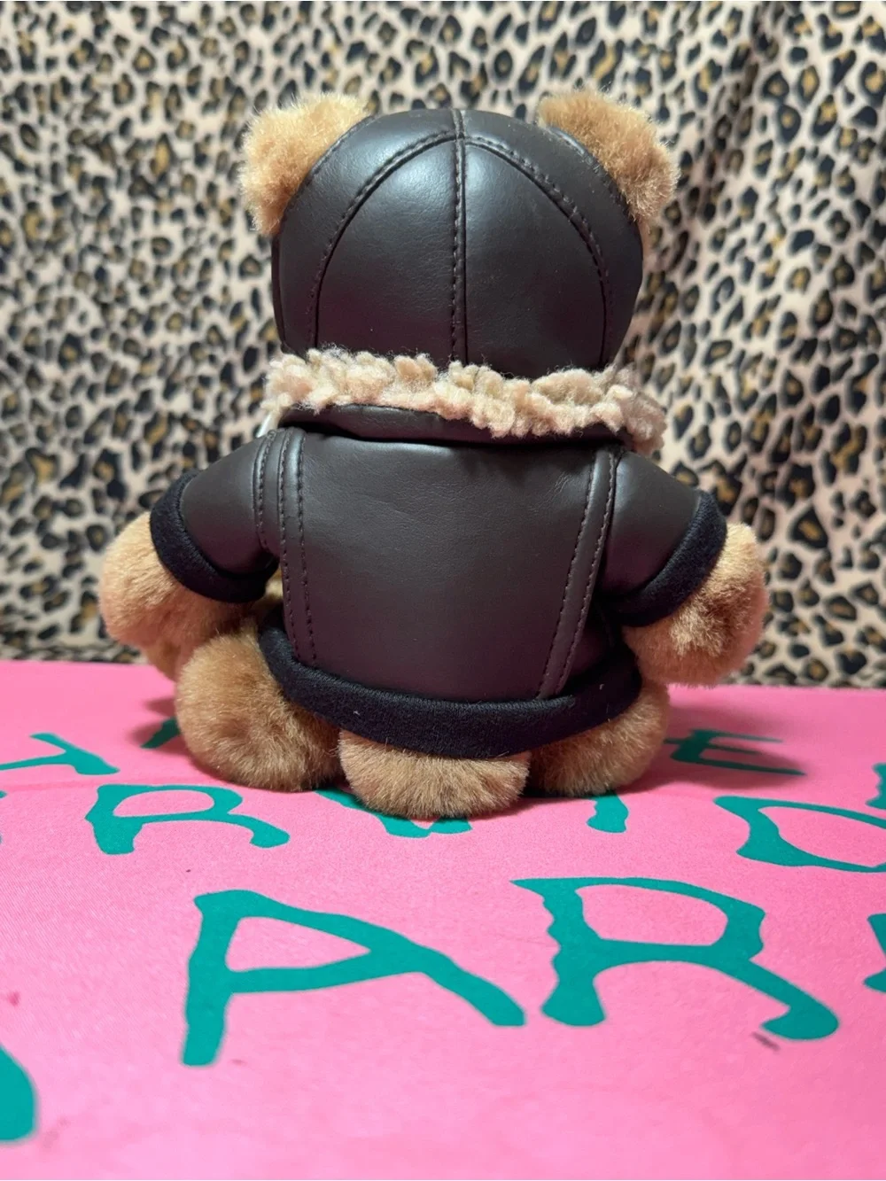 Artistic Toy Vintage Aviator Pilot Teddy Bear Brown Plush ILFC Bomber Jacket